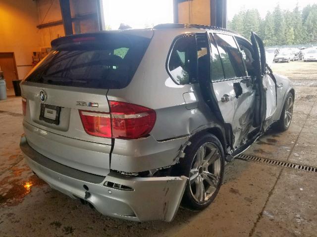 5YMGY0C51ALK25260 - 2010 BMW X5 M SILVER photo 4