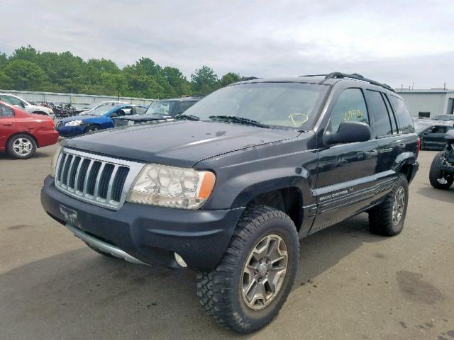 1J4GW48S24C263230 - 2004 JEEP GRAND CHER BLACK photo 2