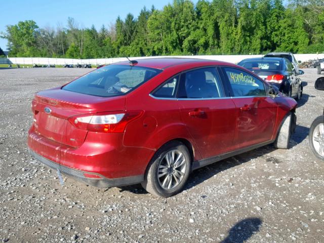 1FAHP3H22CL310116 - 2012 FORD FOCUS SEL RED photo 4