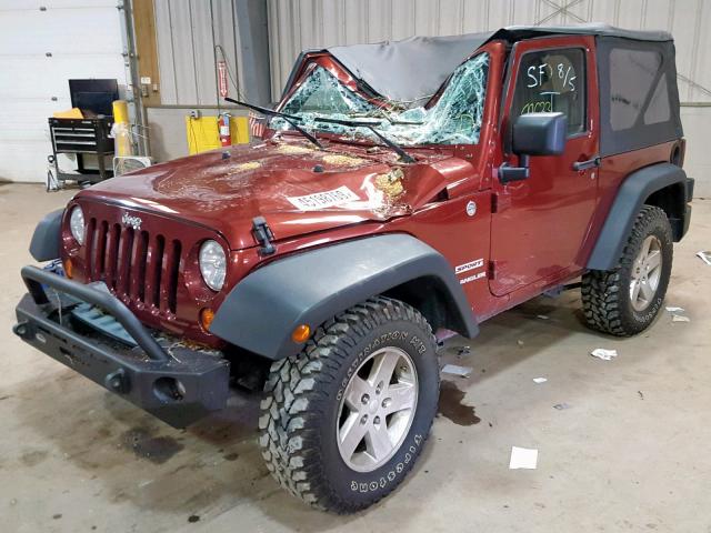 1J4AA2D17AL127905 - 2010 JEEP WRANGLER S RED photo 2