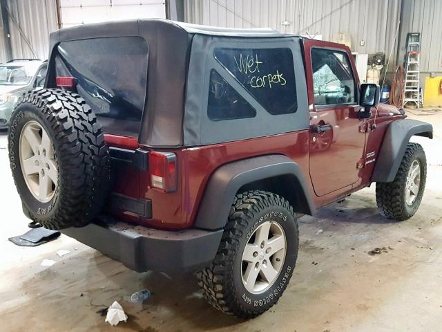 1J4AA2D17AL127905 - 2010 JEEP WRANGLER S RED photo 4