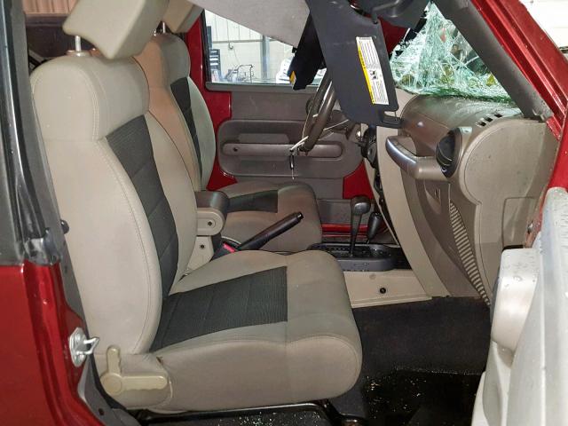 1J4AA2D17AL127905 - 2010 JEEP WRANGLER S RED photo 5
