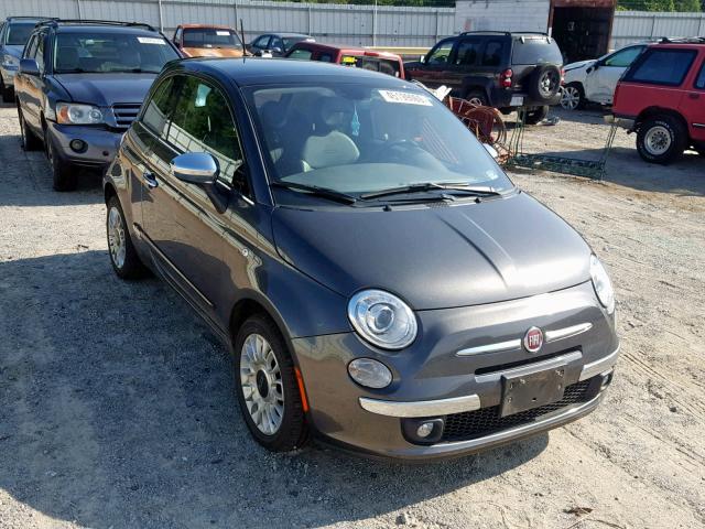 3C3CFFCRXET276029 - 2014 FIAT 500 LOUNGE GRAY photo 1