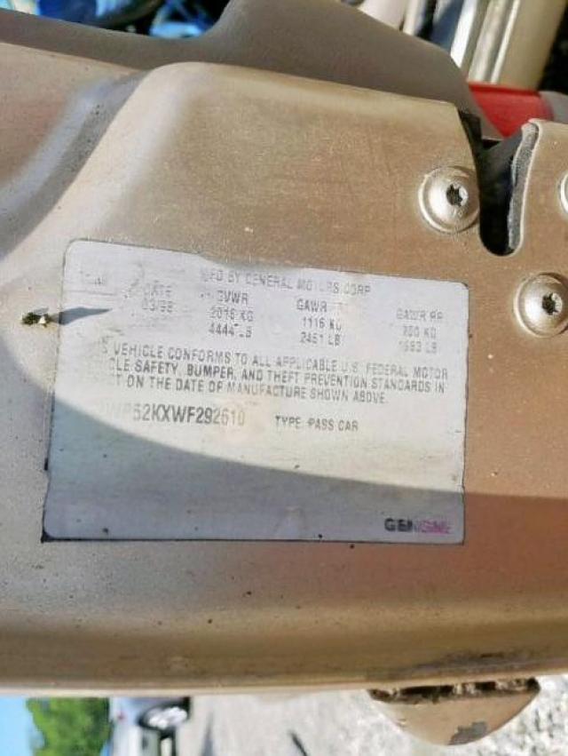 1G2WP52K53F109450 - 2003 PONTIAC GRAND PRIX GOLD photo 10