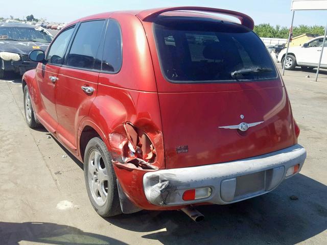 3C8FY4BB81T697252 - 2001 CHRYSLER PT CRUISER RED photo 3