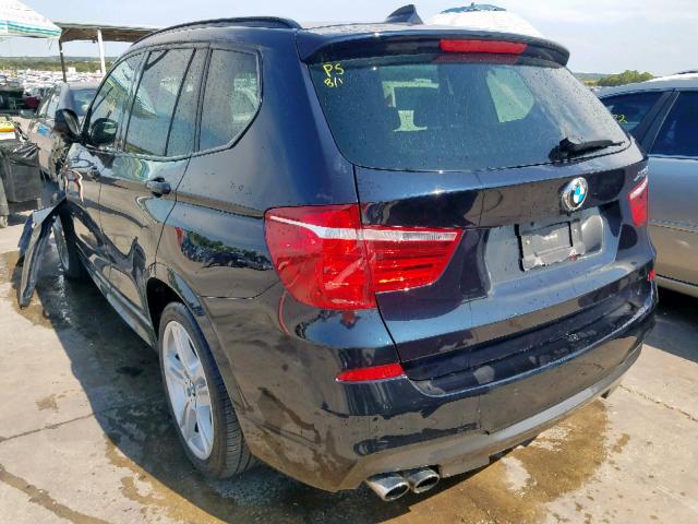 5UXWX7C54EL984991 - 2014 BMW X3 XDRIVE3 BLACK photo 3