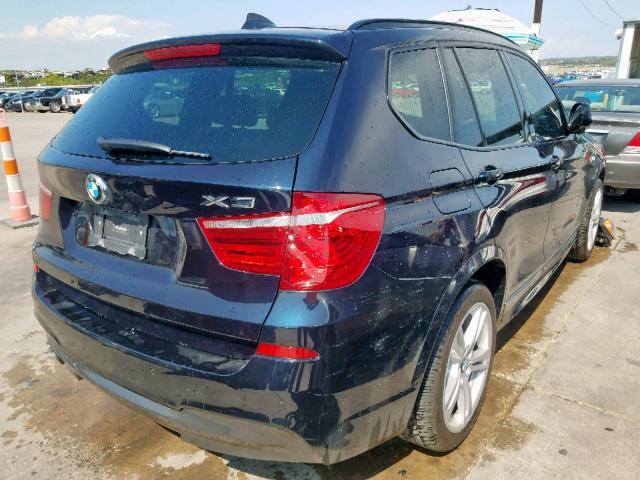 5UXWX7C54EL984991 - 2014 BMW X3 XDRIVE3 BLACK photo 4