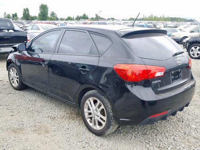 KNAFU5A27B5374507 - 2011 KIA FORTE EX BLACK photo 3