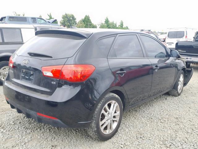 KNAFU5A27B5374507 - 2011 KIA FORTE EX BLACK photo 4