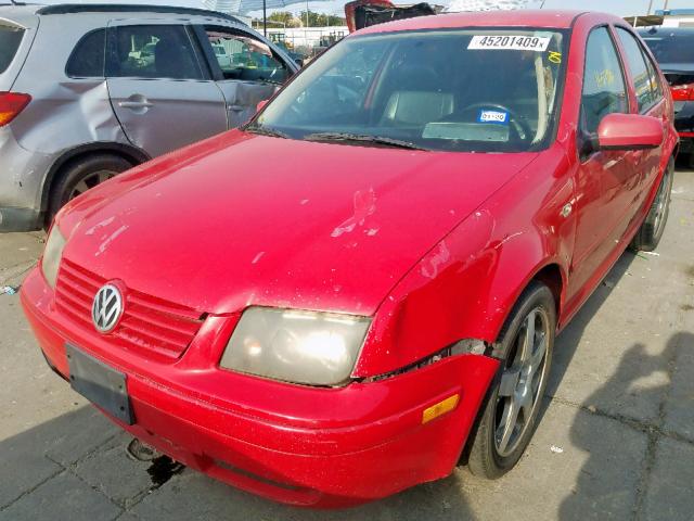 3VWVH69M63M097176 - 2003 VOLKSWAGEN JETTA GLI RED photo 2