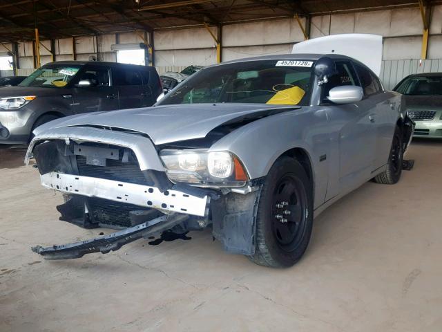 2C3CDXAT0CH228796 - 2012 DODGE CHARGER PO SILVER photo 2