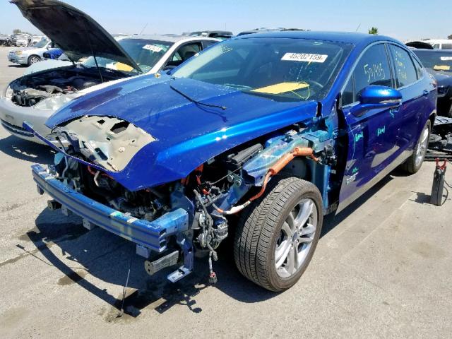 3FA6P0SU8GR157569 - 2016 FORD FUSION TIT BLUE photo 2