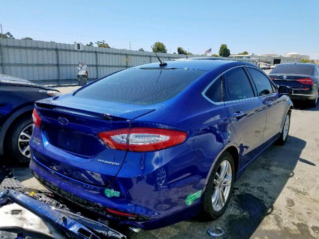 3FA6P0SU8GR157569 - 2016 FORD FUSION TIT BLUE photo 4