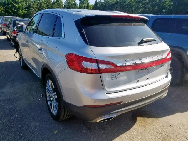 2LMPJ8LR9HBL48765 - 2017 LINCOLN MKX RESERV SILVER photo 3