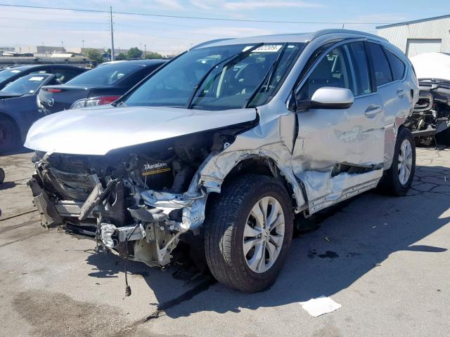 2HKRM3H79EH516849 - 2014 HONDA CR-V EXL SILVER photo 2