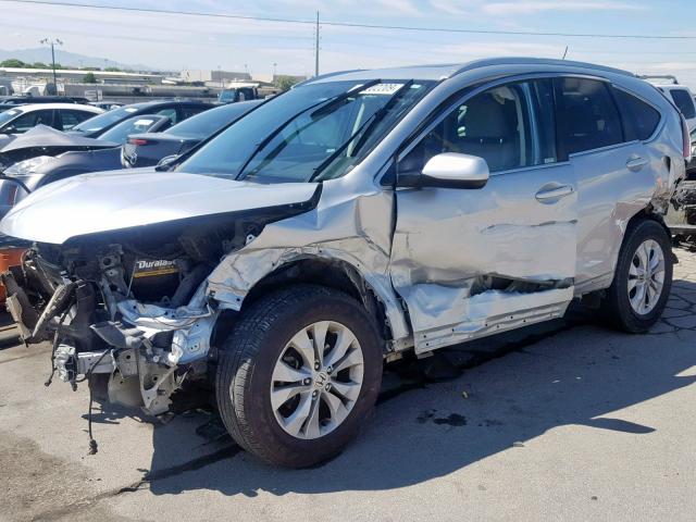 2HKRM3H79EH516849 - 2014 HONDA CR-V EXL SILVER photo 9