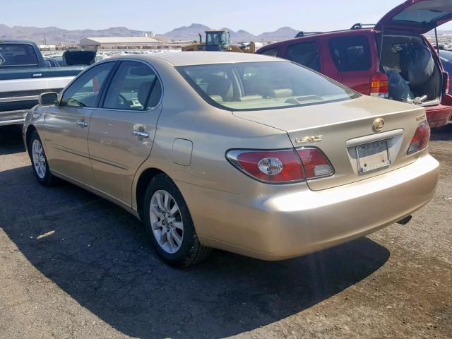 JTHBF30G730102923 - 2003 LEXUS ES 300 GOLD photo 3