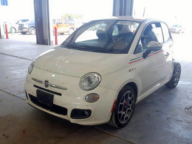 3C3CFFBR9CT380588 - 2012 FIAT 500 SPORT WHITE photo 2