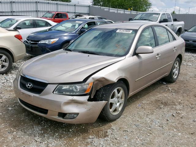 5NPEU46F26H117636 - 2006 HYUNDAI SONATA GLS TAN photo 2