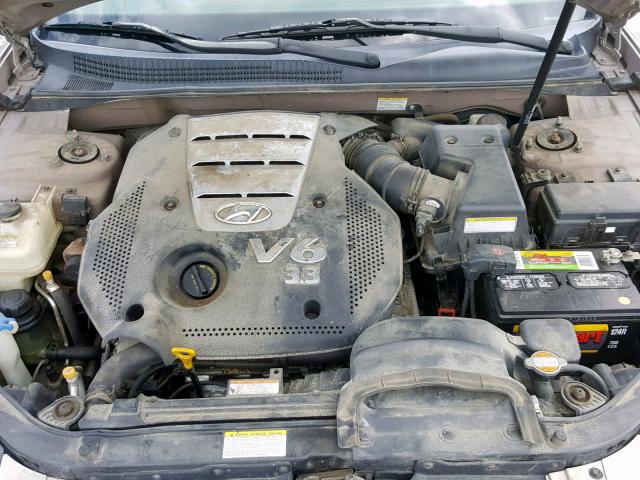 5NPEU46F26H117636 - 2006 HYUNDAI SONATA GLS TAN photo 7