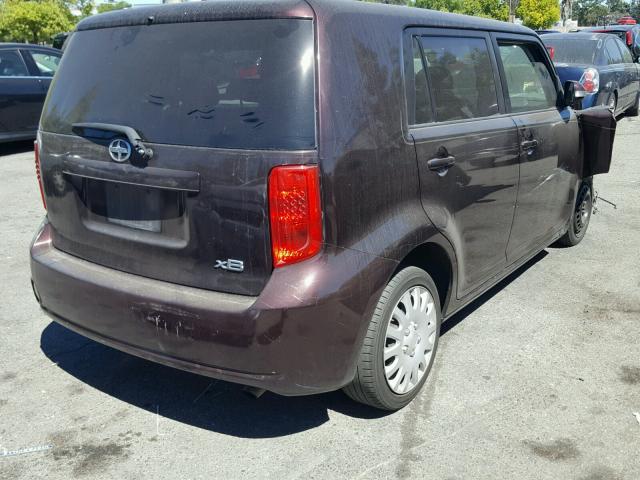 JTLKE50E791088205 - 2009 TOYOTA SCION XB MAROON photo 4