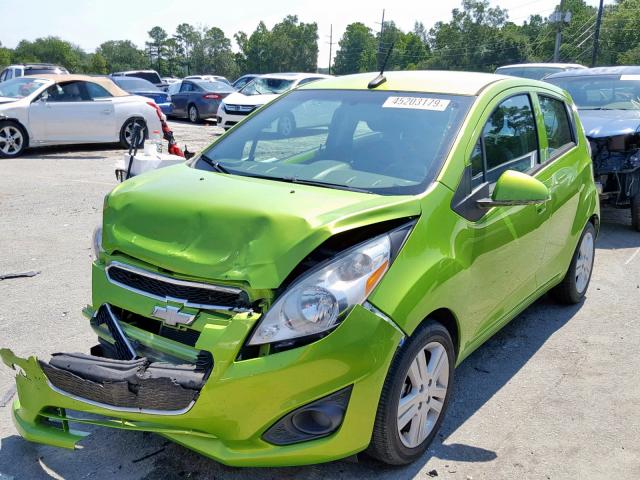 KL8CB6S93EC480622 - 2014 CHEVROLET SPARK LS GREEN photo 2