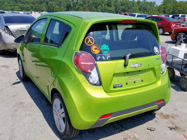 KL8CB6S93EC480622 - 2014 CHEVROLET SPARK LS GREEN photo 3