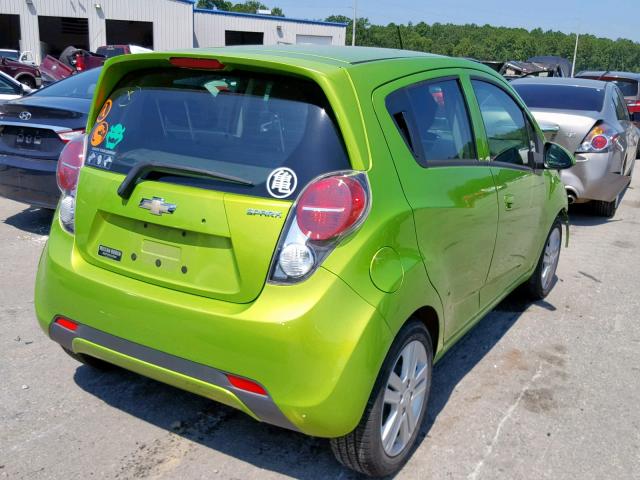 KL8CB6S93EC480622 - 2014 CHEVROLET SPARK LS GREEN photo 4