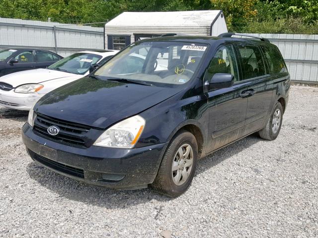 KNDMG4C38A6334186 - 2010 KIA SEDONA LX BLACK photo 2