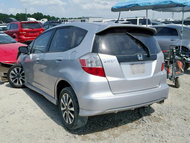 JHMGE8H5XDC064693 - 2013 HONDA FIT SPORT SILVER photo 3