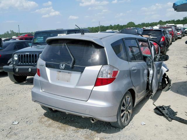 JHMGE8H5XDC064693 - 2013 HONDA FIT SPORT SILVER photo 4