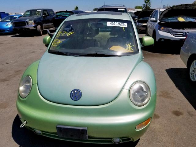 3VWCD21CXYM492323 - 2000 VOLKSWAGEN NEW BEETLE მწვანე ფოტო 9