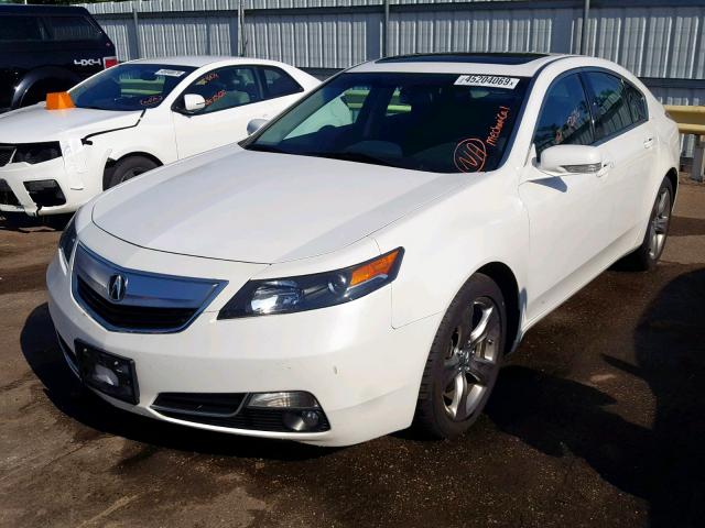 19UUA9F5XDA003298 - 2013 ACURA TL TECH WHITE photo 2