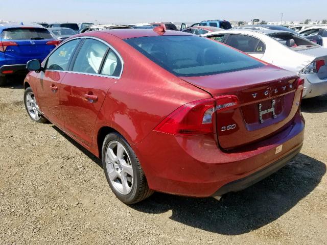 YV1622FSXC2133165 - 2012 VOLVO S60 T5 RED photo 3