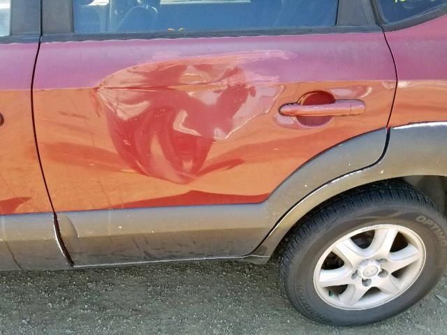 KM8JN12D55U137118 - 2005 HYUNDAI TUCSON GLS MAROON photo 9