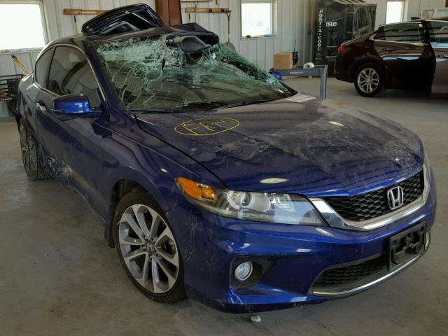 1HGCT2B82FA004249 - 2015 HONDA ACCORD EXL BLUE photo 1