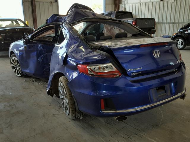 1HGCT2B82FA004249 - 2015 HONDA ACCORD EXL BLUE photo 3