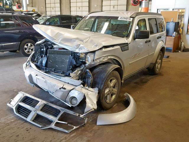 1D8GU58K97W727894 - 2007 DODGE NITRO SLT SILVER photo 2