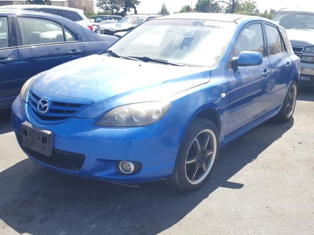 JM1BK143641137487 - 2004 MAZDA 3 HATCHBAC BLUE photo 2