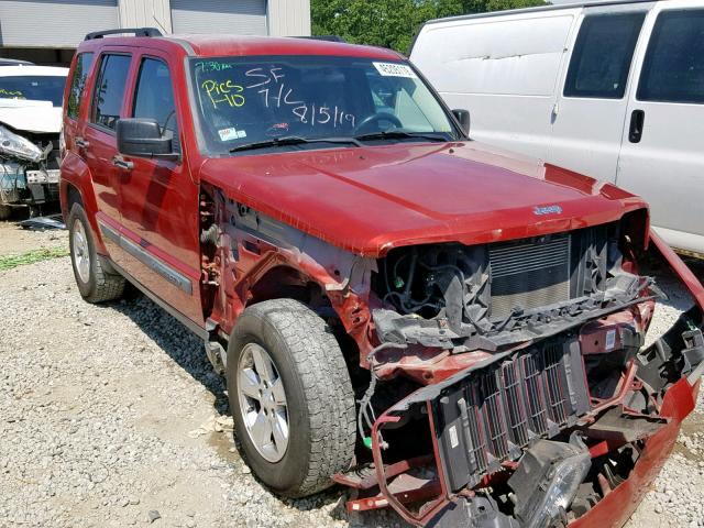 1J4PP2GK9AW103231 - 2010 JEEP LIBERTY SP RED photo 1