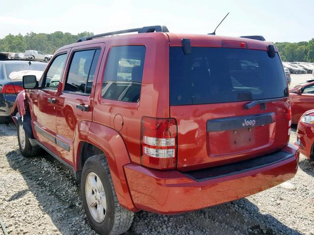 1J4PP2GK9AW103231 - 2010 JEEP LIBERTY SP RED photo 3