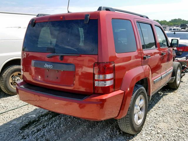1J4PP2GK9AW103231 - 2010 JEEP LIBERTY SP RED photo 4