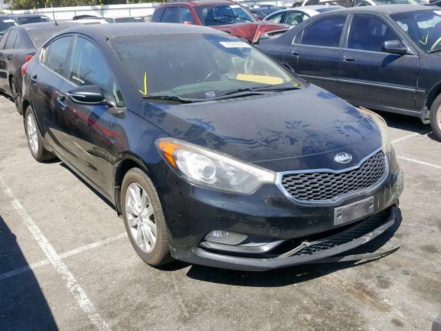 KNAFX4A80E5105209 - 2014 KIA FORTE EX BLACK photo 1