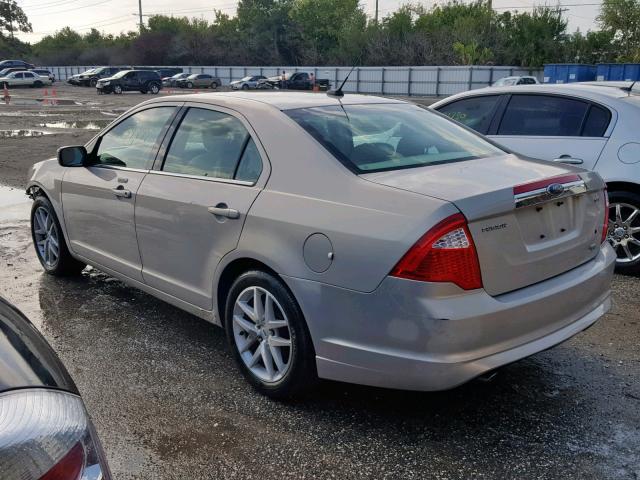 3FAHP0JG9AR306180 - 2010 FORD FUSION SEL BEIGE photo 3