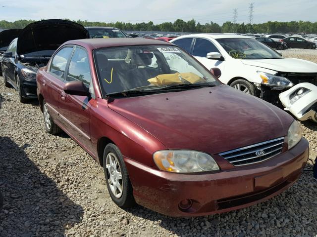 KNAFB121525193605 - 2002 KIA SPECTRA BA BURGUNDY photo 1