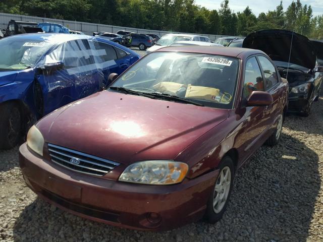 KNAFB121525193605 - 2002 KIA SPECTRA BA BURGUNDY photo 2