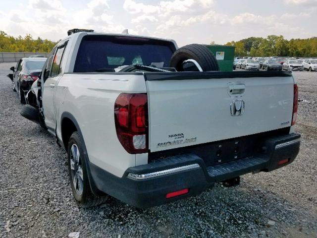 5FPYK3F5XHB032721 - 2017 HONDA RIDGELINE WHITE photo 3