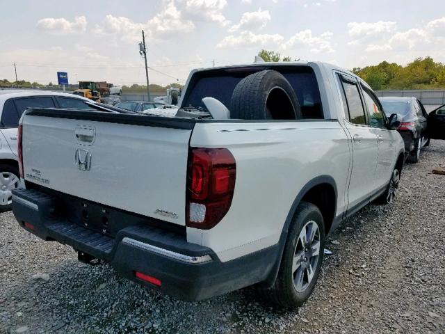 5FPYK3F5XHB032721 - 2017 HONDA RIDGELINE WHITE photo 4