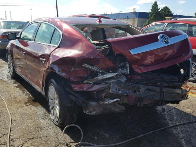 1G4GE5EV7AF135472 - 2010 BUICK LACROSSE C BURGUNDY photo 3