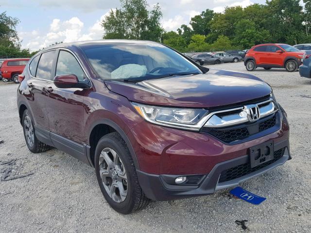 7FARW2H88JE071594 - 2018 HONDA CR-V EXL BURGUNDY photo 1